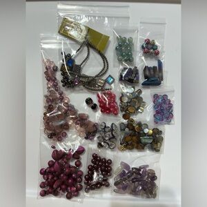 Purple Bead Collection for Jewelry Making Glass Acrylic Shell Assortment